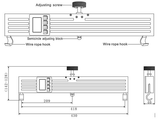 6-16mm Đường kính dây khác nhau Máy đo độ căng dây thang máy HRD-DGZY