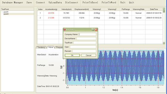 Biểu đồ quang phổ thời gian thực Máy đo độ rung Máy đo độ rung Máy đo độ rung Máy phân tích độ rung cầm tay